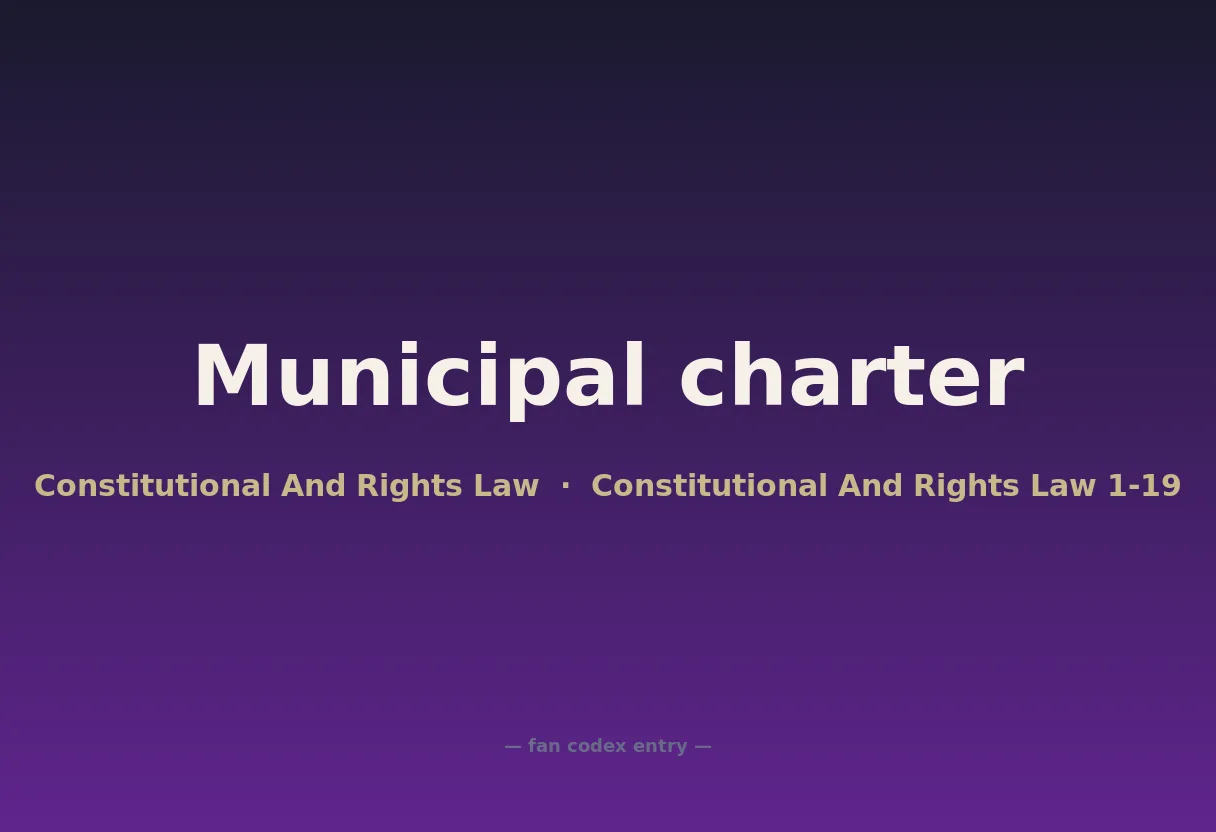 Municipal charter