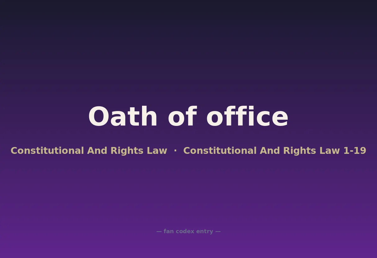 Oath of office